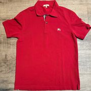 Burberry VTG women’s size small polo collar red in color preowned, 90’s .