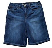 Seven7 Bermuda Shorts High Rise Denim Distressed Jean Shorts Size 14