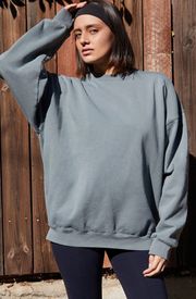 Oversized Sage Green Crew Neck