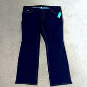 NWT premium super stretch denim‎ dark wash bootcut Old Navy Jeans Size 22