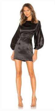 h:ours Cristiano Mini Dress in Black Noir