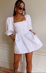 danielle bernstein  puff sleeves dress