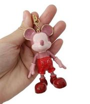 Baublebar Disney Mickey Mouse Bag/Backpack Charm Keychain Red and Pink NIB