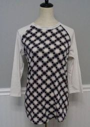 NEW "LuLaRoe" women's small black/white 3/4 sleeve top