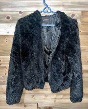 Ambiance Apparel Furry Zip Up Jacket