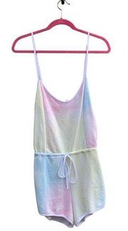 Swim Dream Pool Party Romper Pastel Tie Dye Terrycloth Cover NWT Large