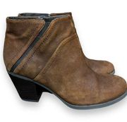 Franco Sarto  Brown Suede Leather Ankle Boots Booties
