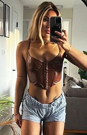 Princess Polly Marylin Top Brown Corset