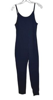 Naked Wardrobe Jumpsuit Womens Large Navy Blue Tank One Piece Basic Athleisure