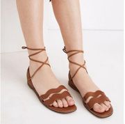 the wave lace-up sandal in leather