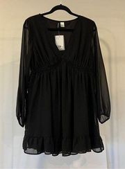 Black Ling Sleeve Dress