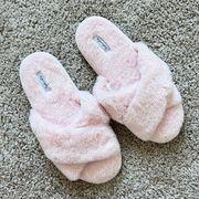 FabFitFun NEW Women's Splendid Spring 2021 Faux Fur Comfy Warm Slippers M/L