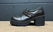 Vintage Lower East Side Chunky Brown Y2K 90’s Platform Shoes Wmns Sz 7