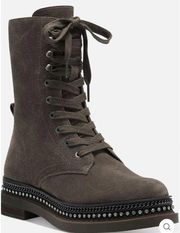 NWOT Vince Camuto Branda Rhinestone Embellished Combat & Lace-up Boots Size: 6.5