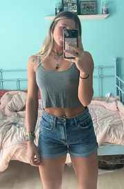 High Waisted Denim Mom Shorts