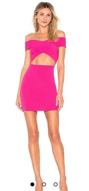 X Revolve Hot Pink Bodycon Cut out mini dress Small