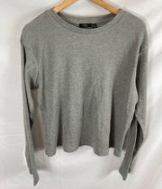 rdi grey waffle knit top Large