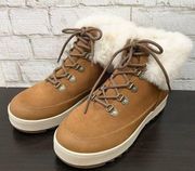 KOOLABURRA by UGG Chestnut ”Tynlee”  Lace Up Faux Fur Waterproof Winter Boots 10