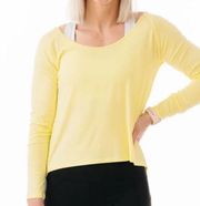 ZYIA Active New Namaste Long Sleeve T Size Medium in Yellow