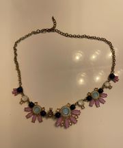 Purple, Blue And Gold Necklace