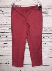 7th Avenue New York & Company NWT Size 6 Pink Signature Straight Leg Crop Pants