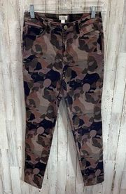 Logo By Lori Goldstein Purple Camo Mid Rise Skinny Jeans