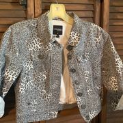 Cute leopard cropped  jacket