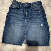 High Rise Denim Skirt Size 2