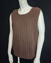 Villager Brown Sleeveless Top (XL)