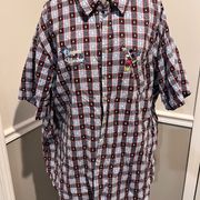 Jerry Leigh Disney Mickey Mouse Plaid Original Superstar Size By Measurements