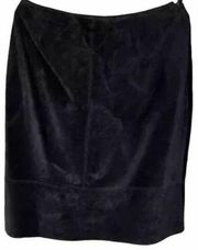 Valerie Stevens Women’s Sz 8 Black Suede Lined Knee Length Pencil Skirt Western