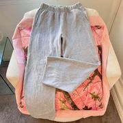 heather grey anastasia wide leg sweatpants