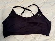 Gymshark Black Scrunch Sports Bra Gym