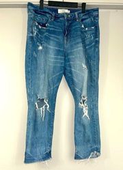 Torrid Denim First at Fit High Rise Straight Distressed Jeans Size 18R
