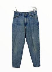 L.L.Bean Vintage  Double L Jeans Natural Fit Faded Denim High Waist Mom Jeans 12P