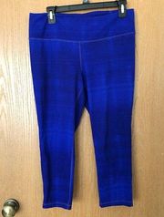 Tangerine Crop Leggings Bright Blue L