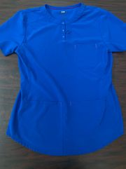 Supreme Stretch Electric Blue Scrub Top Size X-Small