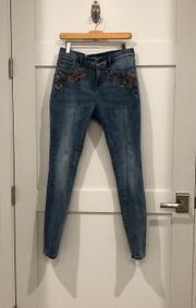 New York & Co Floral Skinny Jeans