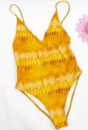 House of Harlow 1960 X Sofia Richie Virginia One Piece Plunge Swimsuit: Yellow