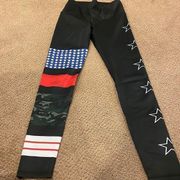 Noli Women’s Black Stars & Stripes Full Length Leggings