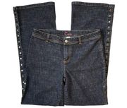 Vintage Y2K Cache Snap Tearaway Flared Jeans