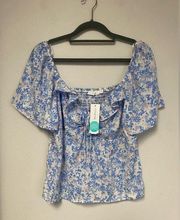 Brand new lush floral top size large