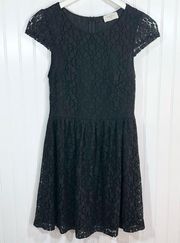 EUC Juniors Black Lace Mini Dress S