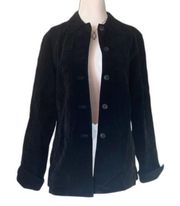 Vintage black suede leather jacket S