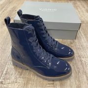 NIB  Navy Patent Boots