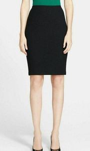 St. John Basics Black Santana Knit Pencil Skirt Size 6