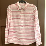 Vineyard Vines // Pink Striped Linen Button Down // Size 2