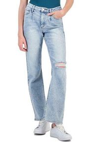 TINSELTOWN Jeans Juniors 1 Wendover Wash High-Rise Relaxed Flare Jeans