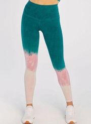 WILDFOX High Waisted Riley 7/8 Leggings In Watermelon Tie Dye Women’s Large