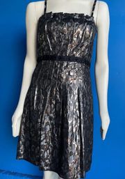 Metallic Rennie Cocktail Party Dress